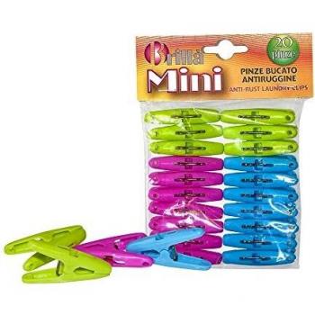 Mollette da bucato mini antiruggine 20 pezzi