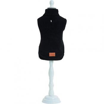 Pull chien noir Stoccolma avec trou laisse