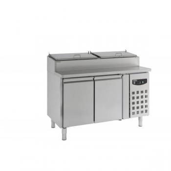 2-Door Saladette with 6 x 1/3 Gastronomy Pans