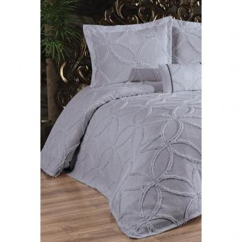 Zehra King-Size-Coverlet, 240x250 cm, Baumwollstoff, Creme