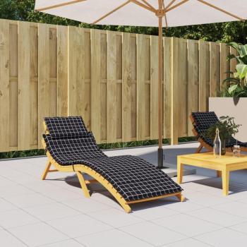 VidaXL Sonnenliegenkissen Schwarz Karomuster Oxford-Gewebe