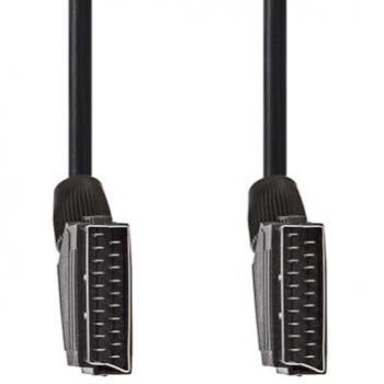 Câble SCART NEDIS 1,5 m Plaqué Nickel Noir