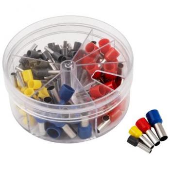 Streudose mit 100 isolierten Aderendhüllen – 4‑16 mm²