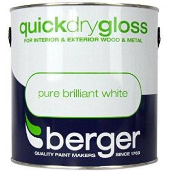 Berger 5090640 Quick Dry Gloss 2.5L Brilliant White
