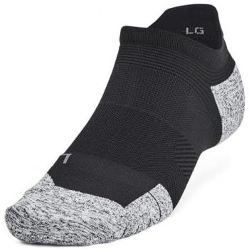 Armour Dry Run Cushion No Show Socks, 3 Pairs – Black/Pitch Gray/Reflective – UK 12–15 Men