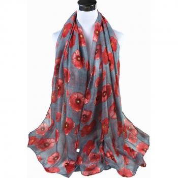 Foulard Amapola Roja para Mujer