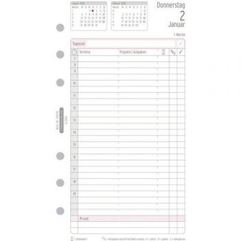 CHRONOPLAN Kalendereinlage 2025 Jahres-Set Midi (9,6 × 17,2 cm) – Version A