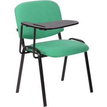 Chaise de réception avec table rabattable en tissu vert