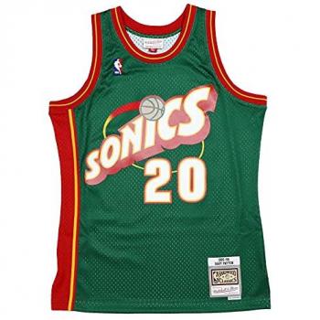 Mitchell & Ness 1995‑96 Seattle SuperSonics Gary Payton Green Replica Jersey