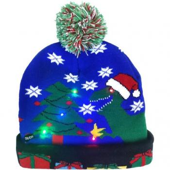 Chapeau tricoté lumineux pour les fêtes
