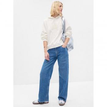 Sweatshirt Donna GAP Bianco Oversize con Ricamo Lurex XL