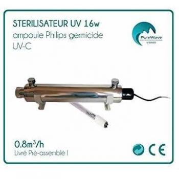 Desineo Stérilisateur UV 16W Ampoule 0,8 m3/h