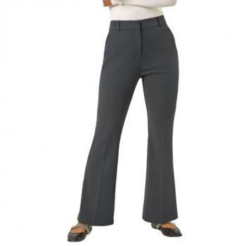 Pantalons Bootcut en Gris Stretch Roman