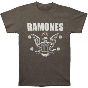 Ramones 1974 Unisex Large Charcoal Eagle
