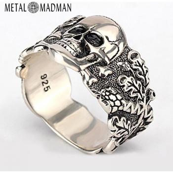 Vintage Skull Ring for Men 925 Sterling Silver