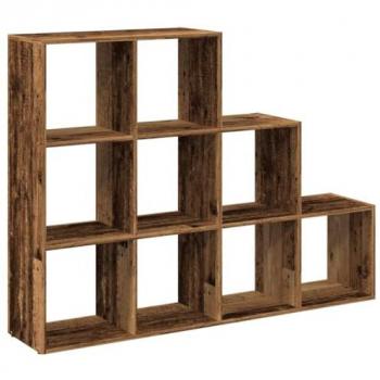 Vidaxl Room Divider Bookcase, 3-Tier, Old Wood, 137.5 x 29 x 103.5 cm, Engineered Wood