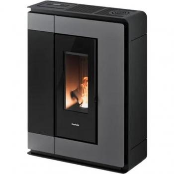 Stufa slim Freepoint Arco 9 Titanium 8,5 kW canalizzata ermetica