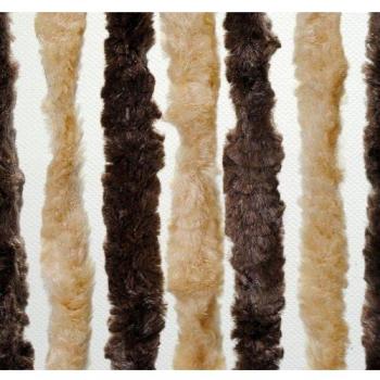 Brunner Flauschvorhang 56 x 175 cm beige/dunkelbraun