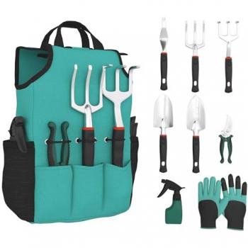 Kit de jardinería aluminio y plástico Outsunny con tijeras de podar bloqueadas