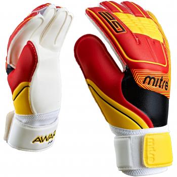 Mitre Awara Youth Goalkeeper Gloves – White/Red/Yellow, 6