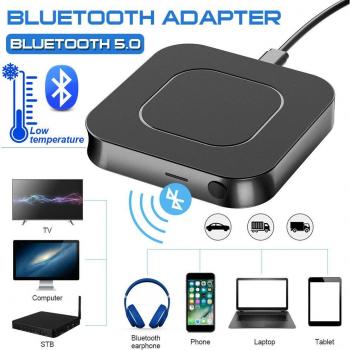 Adaptateur audio Bluetooth 5.0 USB, récepteur et émetteur stéréo sans fil, prise AUX 3.5MM pour haut-parleur, TV, voiture, PC