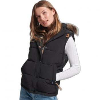 Chaleco de mujer Superdry Everest negro