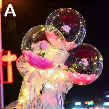 Luminous Rose Balloon Bouquet