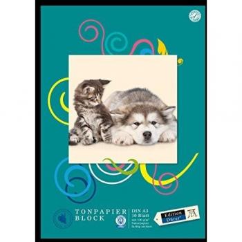 Format-Duerer Tonpapierblock A3 130g/qm 10 Blatt farbig sortiert