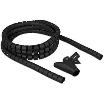 Delock Tuyau spiralé avec Outil d'extraction Noir 2,5 m x 20 mm