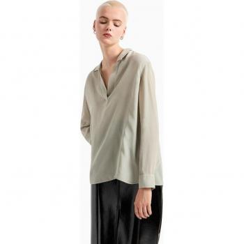 Camisa Casual Armani Exchange Viscosa Beige M