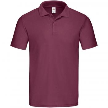 Vêtement masculin Polo Fruit of the Loom, original, couleur bordeaux, XXL