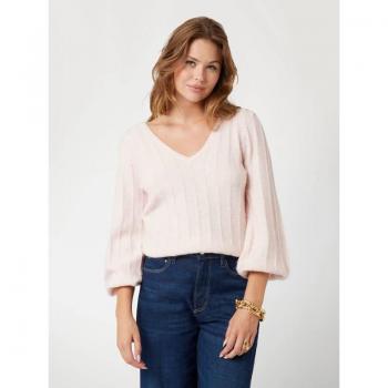Guess Women's Pink V Neck Sweater
