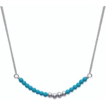 Zilveren Collier 'Mineralia' turquoise