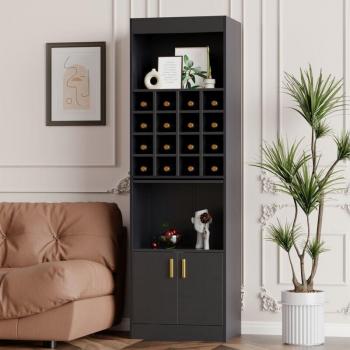 Mobile Vino Salone Nero 180 cm