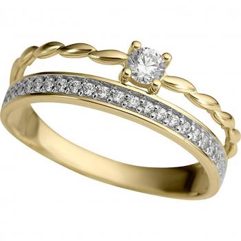 Eleganter Goldring 333 mit Zirkonia von Firetti