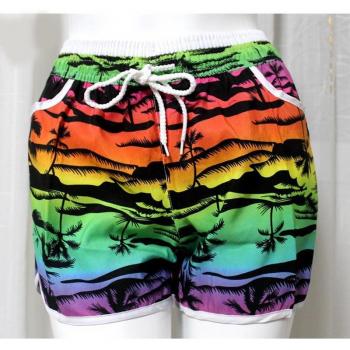 MISSKY Damen kurze Schwimmhose Blumenmuster für den Sommer