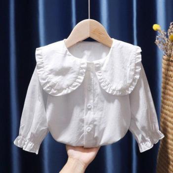 Camisa de manga larga con cuello redondo