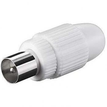 Connecteur coaxial E10379 fixation à vis mâle en plastique