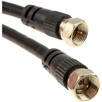 F Connector Screw Type Plug to Plug RG59 Cable 1m