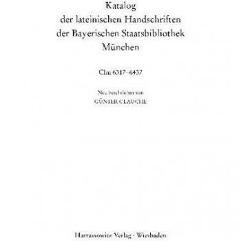 Catalogus codicum manu scriptorum Bibliothecae Monacensis.