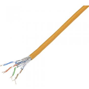 TRU COMPONENTS 100m CAT 7 S/FTP Network Cable Orange