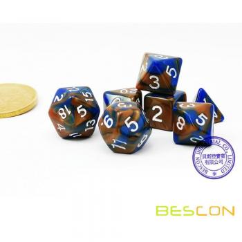 Bescon Mini Polyhedral Dice Set, 10MM, D4-D20, 42 Assorted Colors