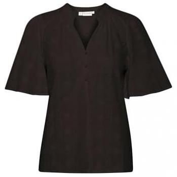 PZWilla Damen-Jeansshirtbluse – 100 % Baumwolle, schwarz, L