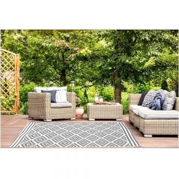 Jet-Line wetterfester Outdoorteppich Austin grau 120x180 cm