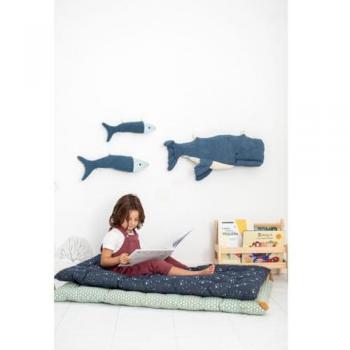 Coussin Murale Poisson Bleu