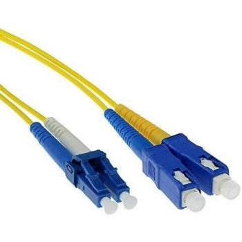 ACT 1 meter LSZH Singlemode 9/125 OS2 fiber patch cable duplex with LC and SC connectors (1 m), Netzwerkkabel