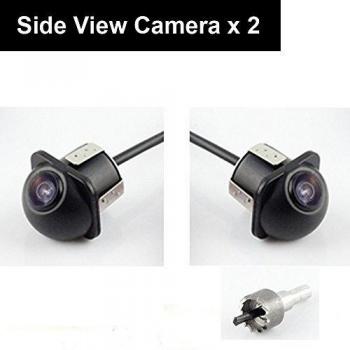 Accesorio Par Coche 20mm Perforación Lado Cámara Espejo Revertir Imagen Sin Aparcamiento Líneas Leva Salvo Torneado RCA