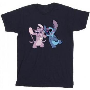 Lilo & Stitch Kisses – Herren-Top in Navy Blau, L