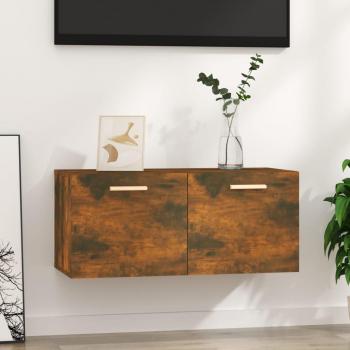 VidaXL Armario de pared madera contrachapada 80x35x36,5 cm Roble ahumado