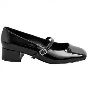 Yours Curve Patent Blockabsätze in Schwarz